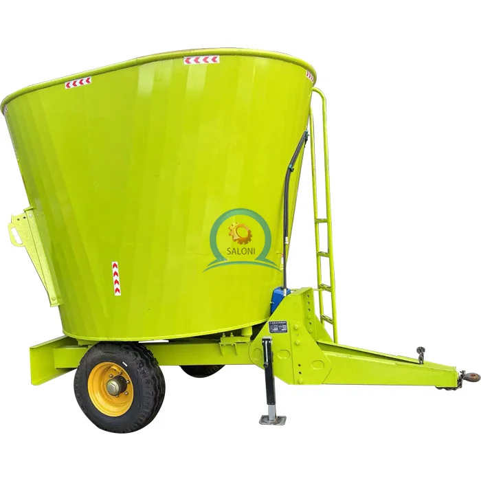 hot sale traction type cattle animal feed mixer single auger vertical tmr mixers milk cow feed cutting machine