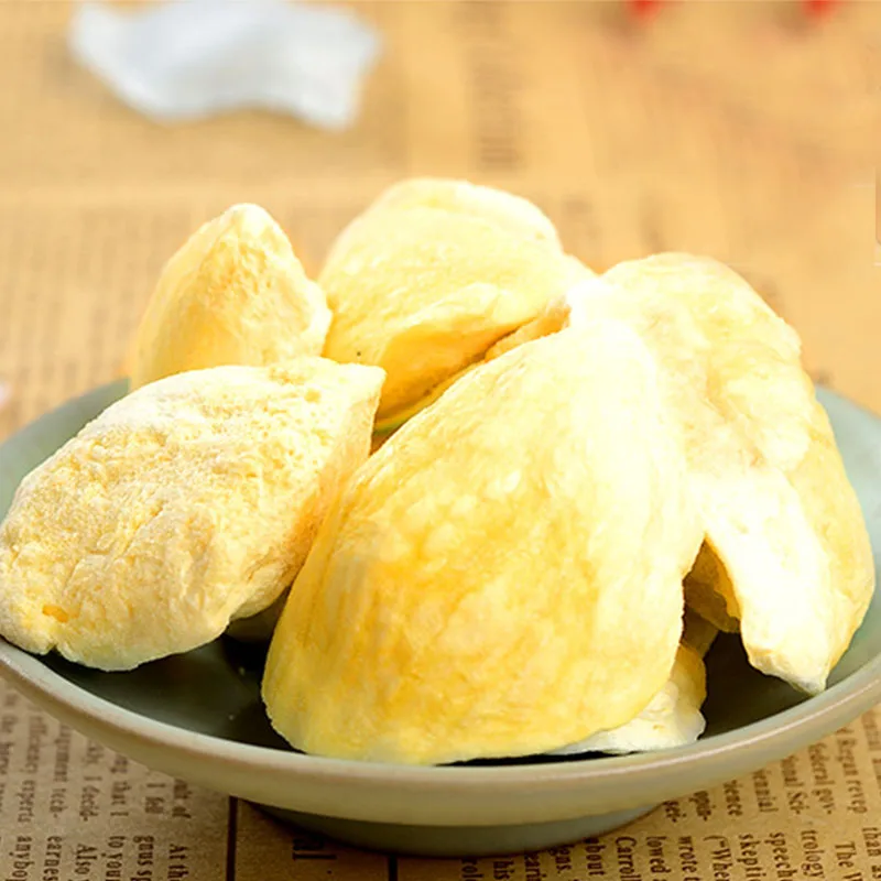 Top selling fruit and vegetable snacks freeze dried durian chips frozen durian dried friuts for sale