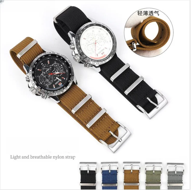 New high density nylon strap Sports watch accessories Braided wrist strap universal 20/22mm