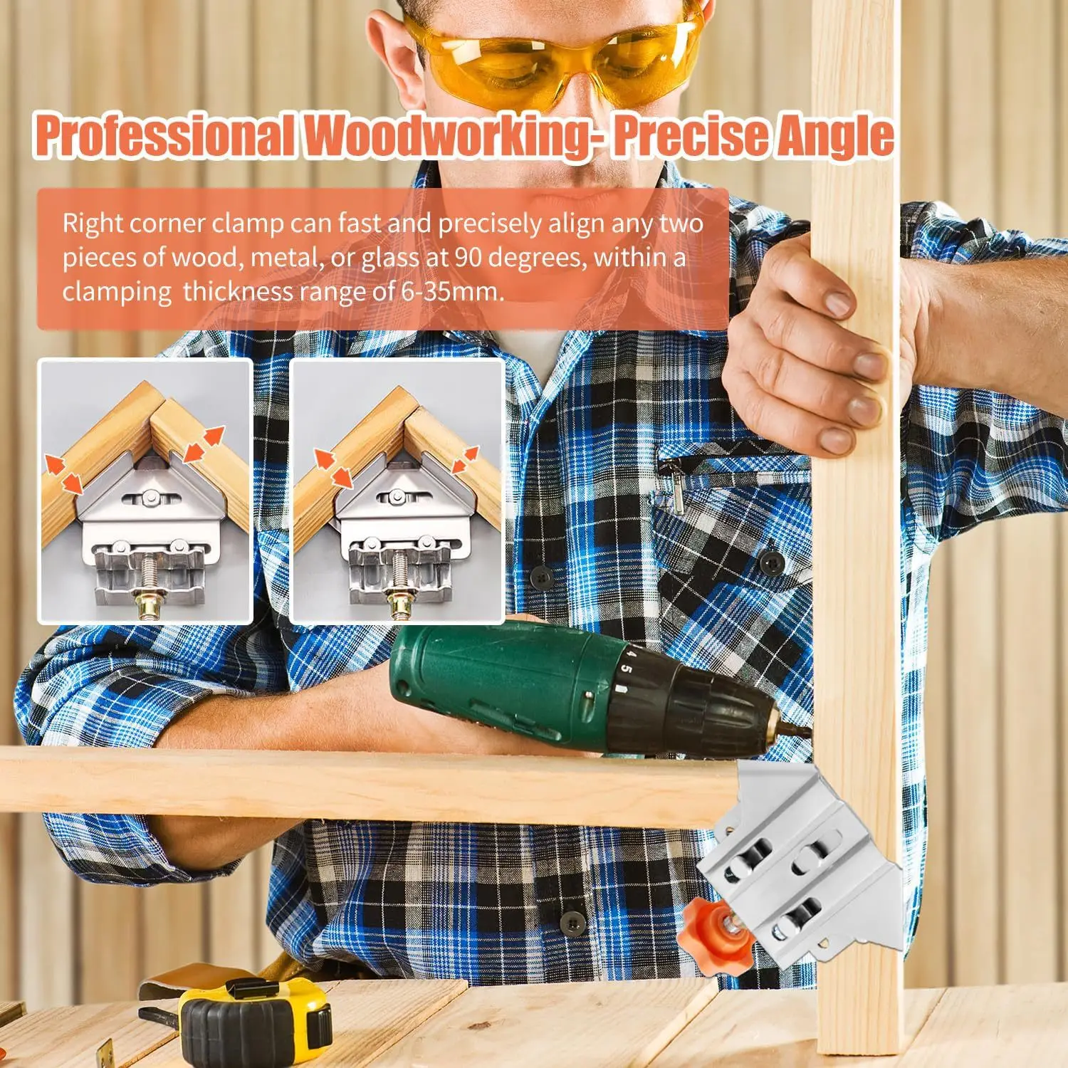 Wholesale Home Renovations Right Angle Fixing Clamps Wood Corner Clamping Clip Clamp -
