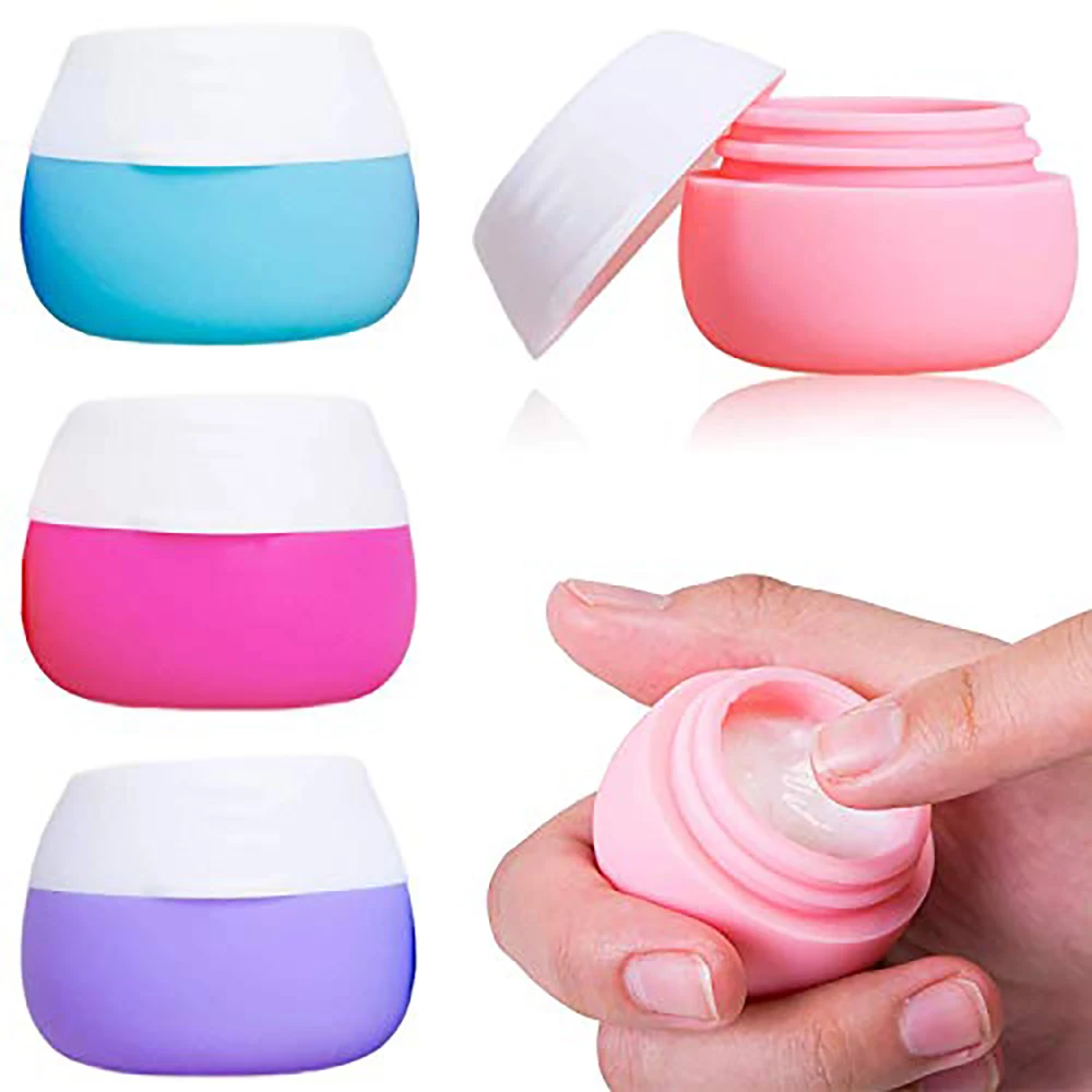 20ml Silicone Facial Cleanser Sunscreen Cream Jars Mini Travel Storage Empty Plastic Cosmetic Personal Care Jar