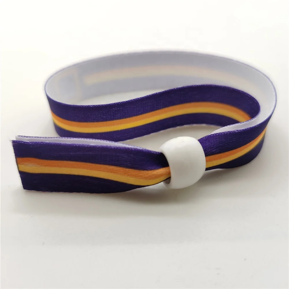 Eco-friendly polyester custom fabric wristband for events