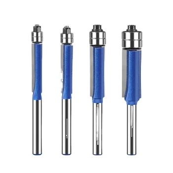MT 223 SHANK Flush Trim Bit with Two Bearing Mill Wood Cutter Solid Carbide Pattern Router Bit set for Carpenter