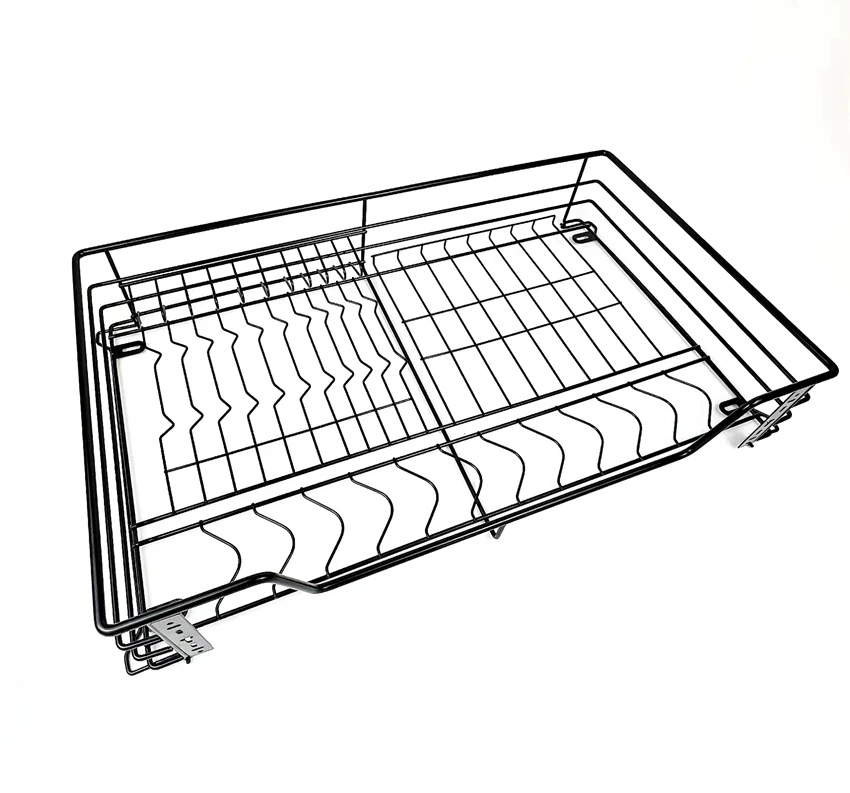 LW Kitchen Pantry Metal Wire Mesh Storage Baskets Cabinet Pull Down Basket Kitchen Pantry Kitchen Drawer Organizer Basket