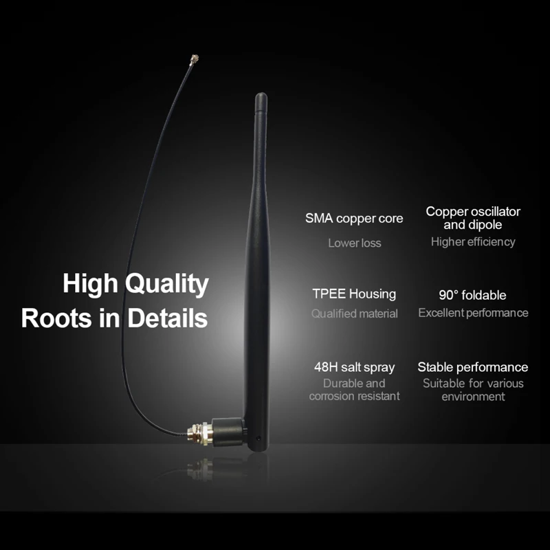 TX2400-JKS-IPX20 5dBi high gain wireless communication antenna 2.4GHz Bendable glue stick antenna indoor outdoor omni antenna