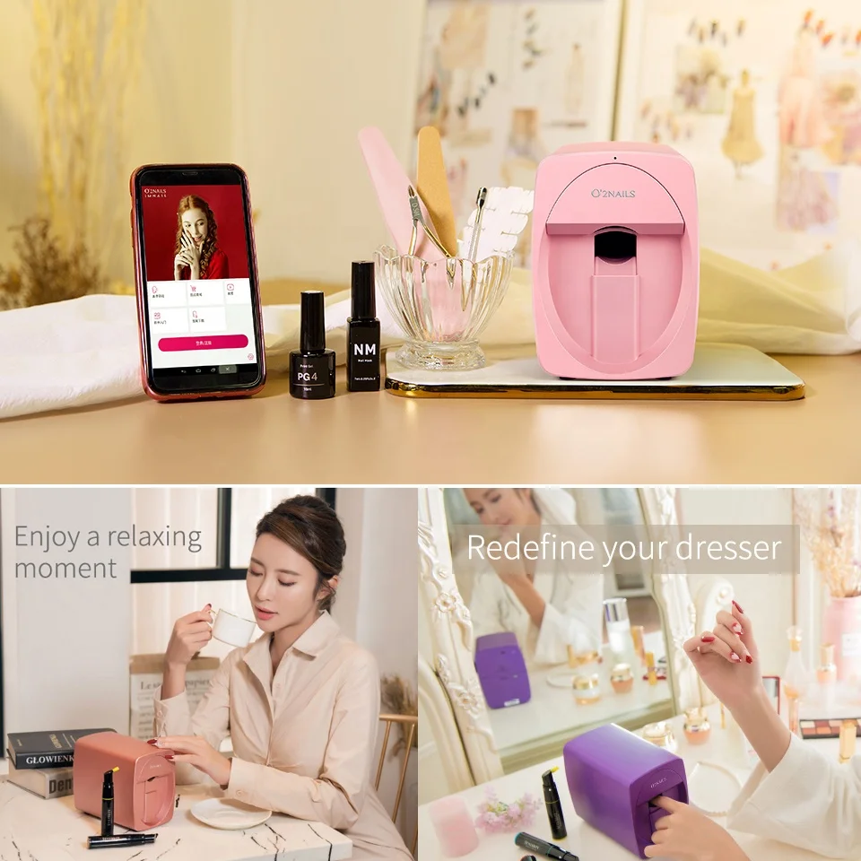 O2nails Portable Smart Nail Printer for DIY Nail Art Design