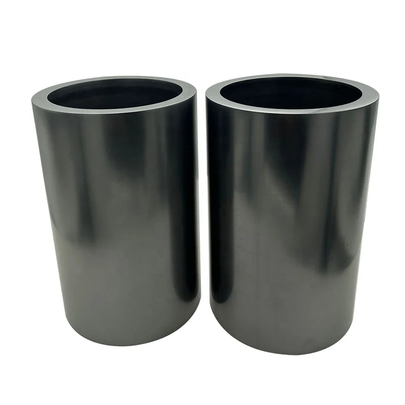 Professional custom industrial furnace high purity graphite crucible with quartz sleeve