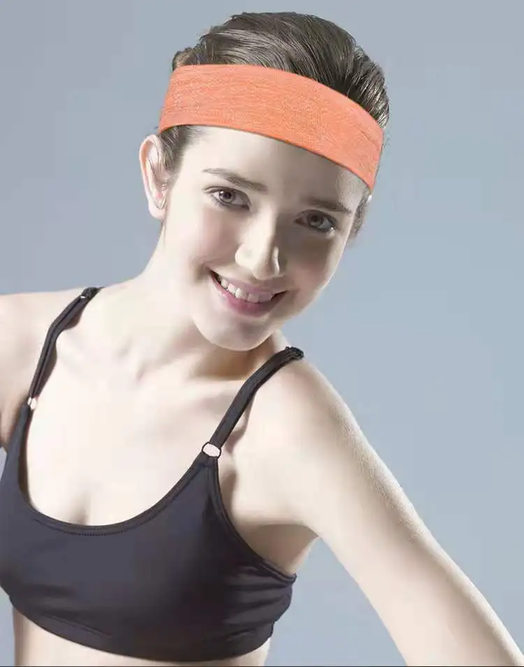 Custom logo elastic headbands headtie comfortable fabric Hair Cool Head Tie sports Headband for men