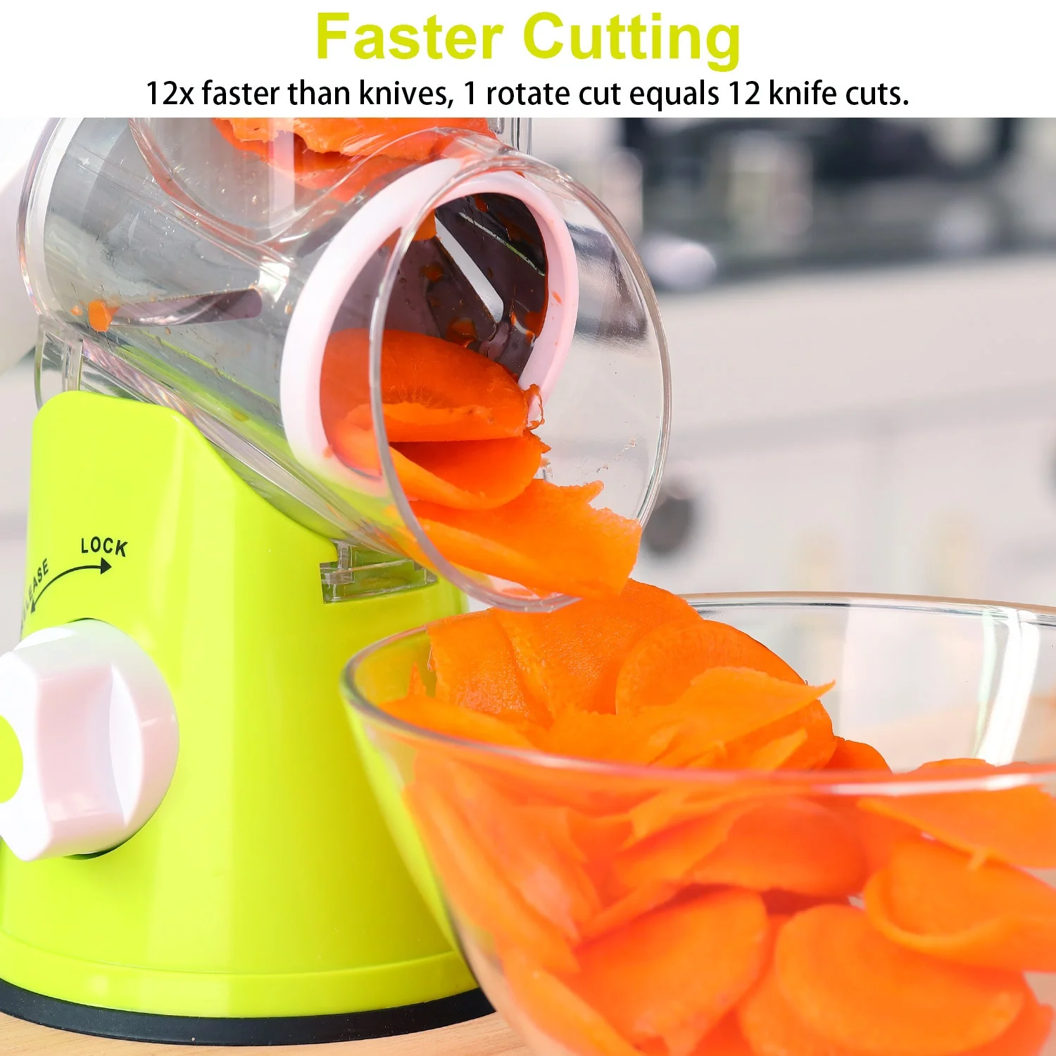 Green salad rotating vegetable grater slicer fruit and vegetable cutter slicer grater shredder