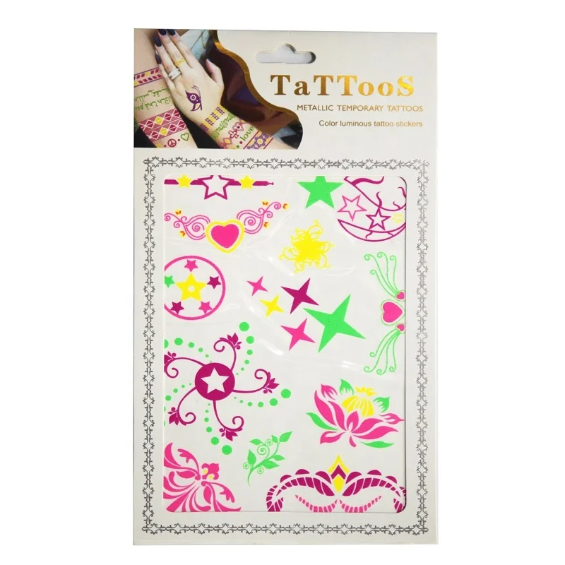 Wholesale Body Arm Face Decorative Sticker Tattoo Waterproof Temporary Tattoo Stickers