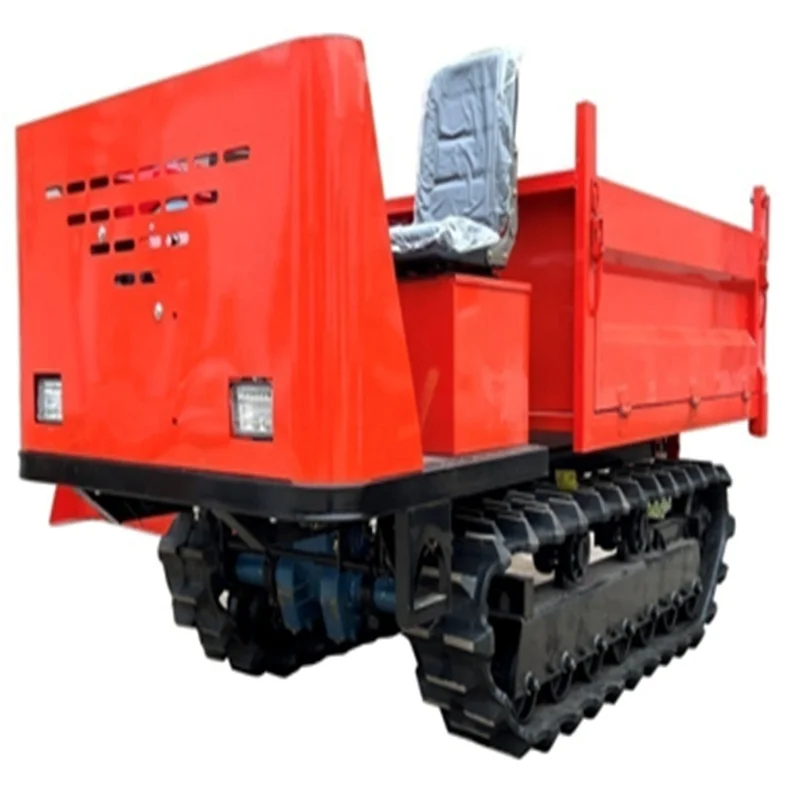 Low price 3 Ton ride on  all terrain small tipper crawler transporter mini dumper
