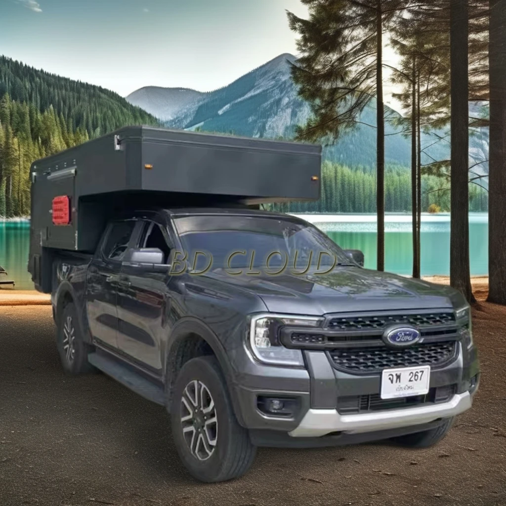 BD Cloud 2024 RV Pickup Truck Camper with Alko Cargo Foldable Stove for Outdoor Camping Sleeps up to 4 People