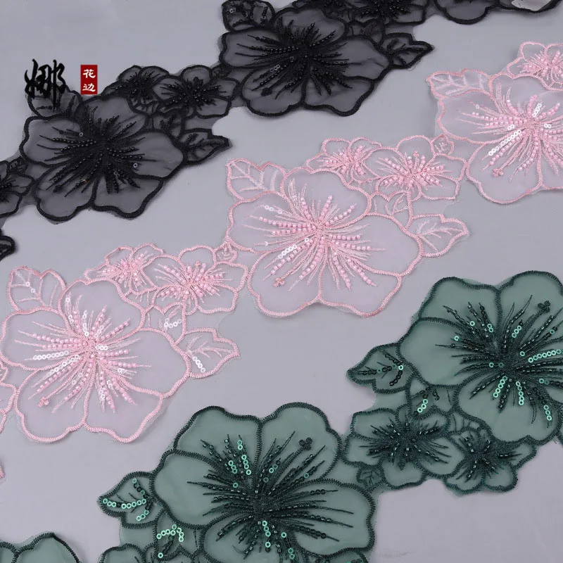 2023 Hot Sales Europe and America Lace High Quality Embroidered Guipure Lace Fabric For Wedding Lace LTZ187