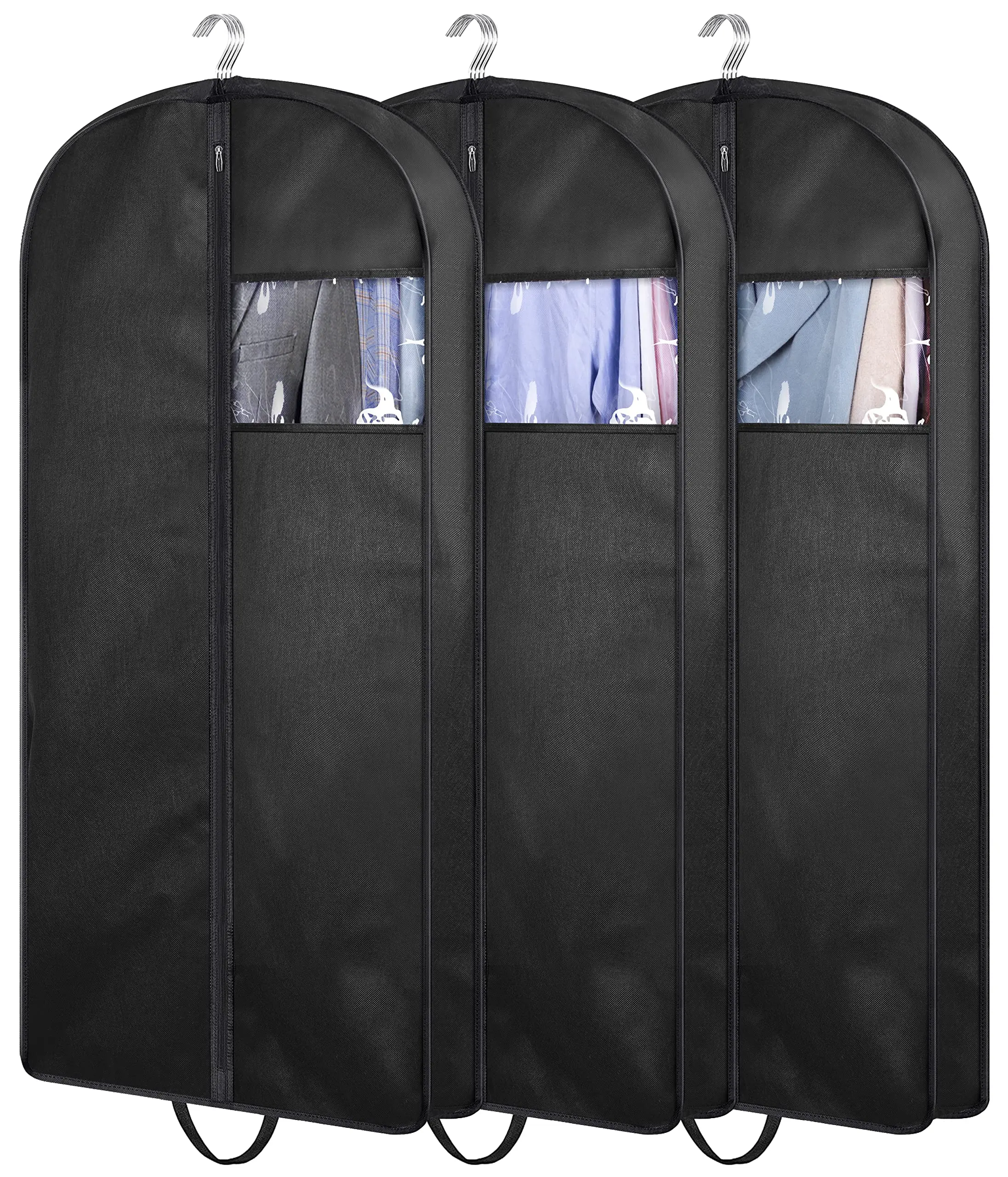 Custom Biodegradable Hanging Storage Non Woven Fashion Travel Dust,  Foldable Dress Clothing Cover Suit Protector Garment bag/