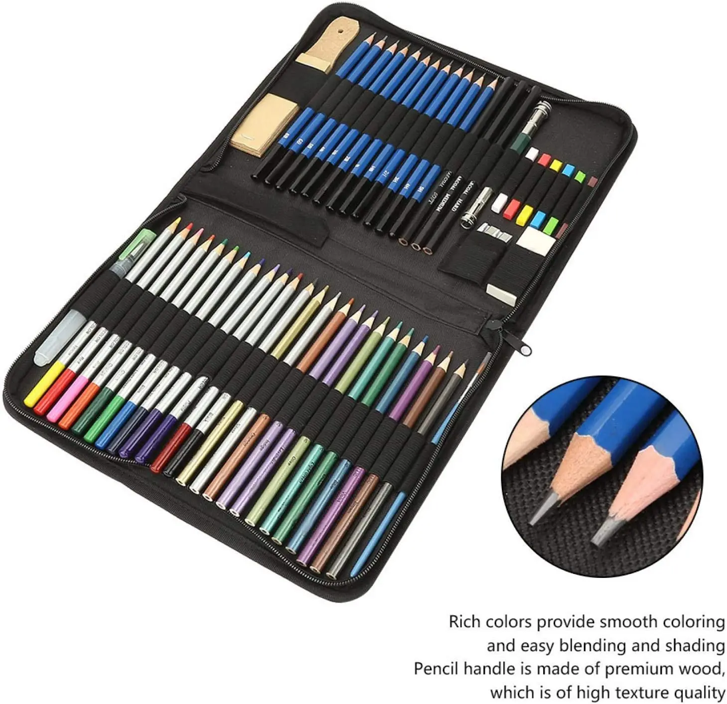 Hot Selling 51pcs professional art drawing  deluxe art set