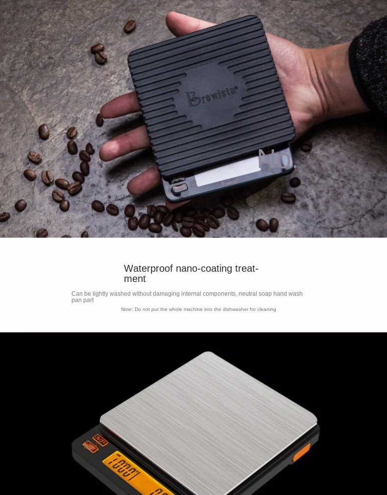Brewista Smart-Multi-mode Electric-Scale-0.1g To 2Kg-Pour-Over-Coffee-Scale With Timer Digital Kitchen Food Drip Coffee Scale