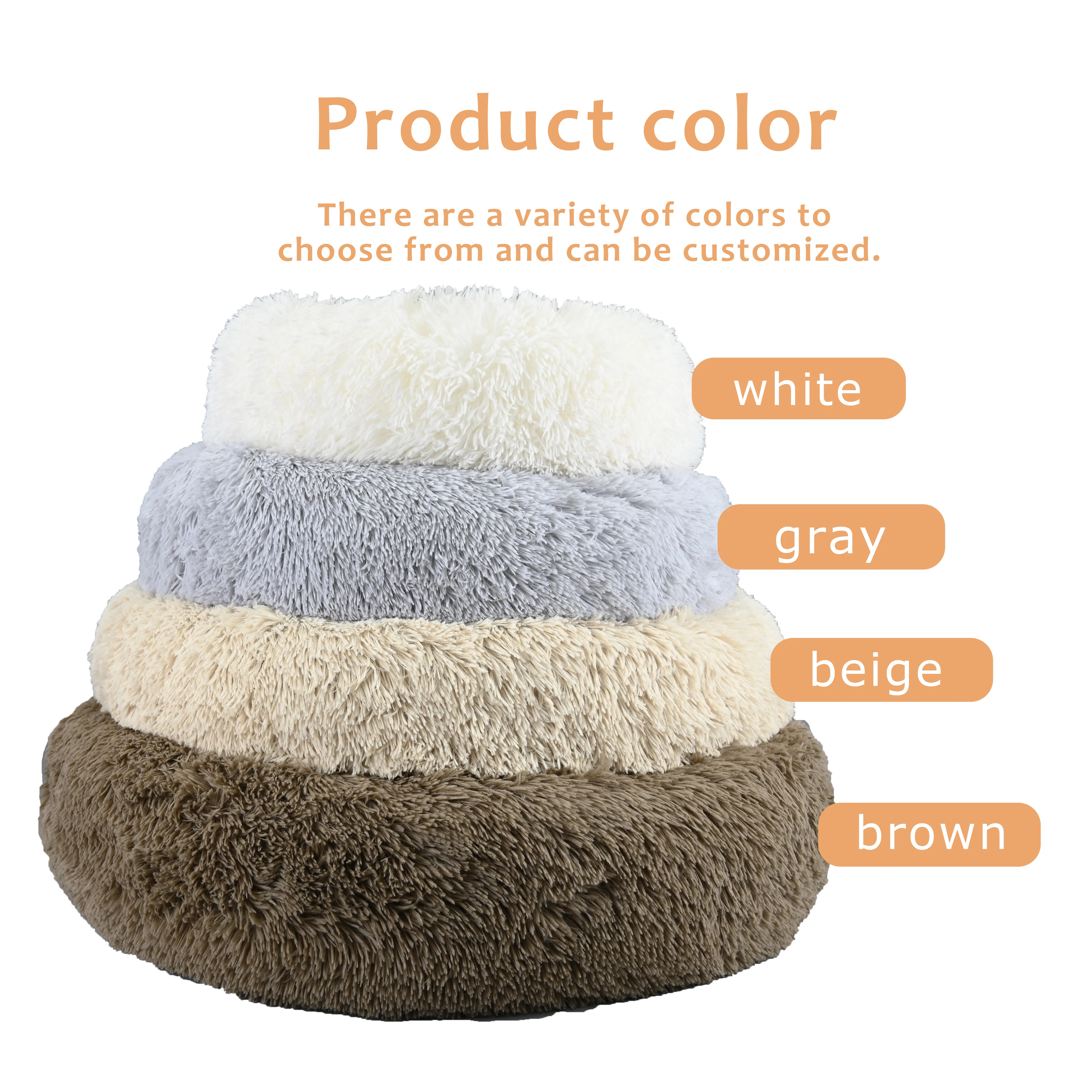 Comfortable Sleeping Round Comfortable New Style Pet Dog Cat Bed Round Plush Warm Original Calming Donut Cat And Dog Bed