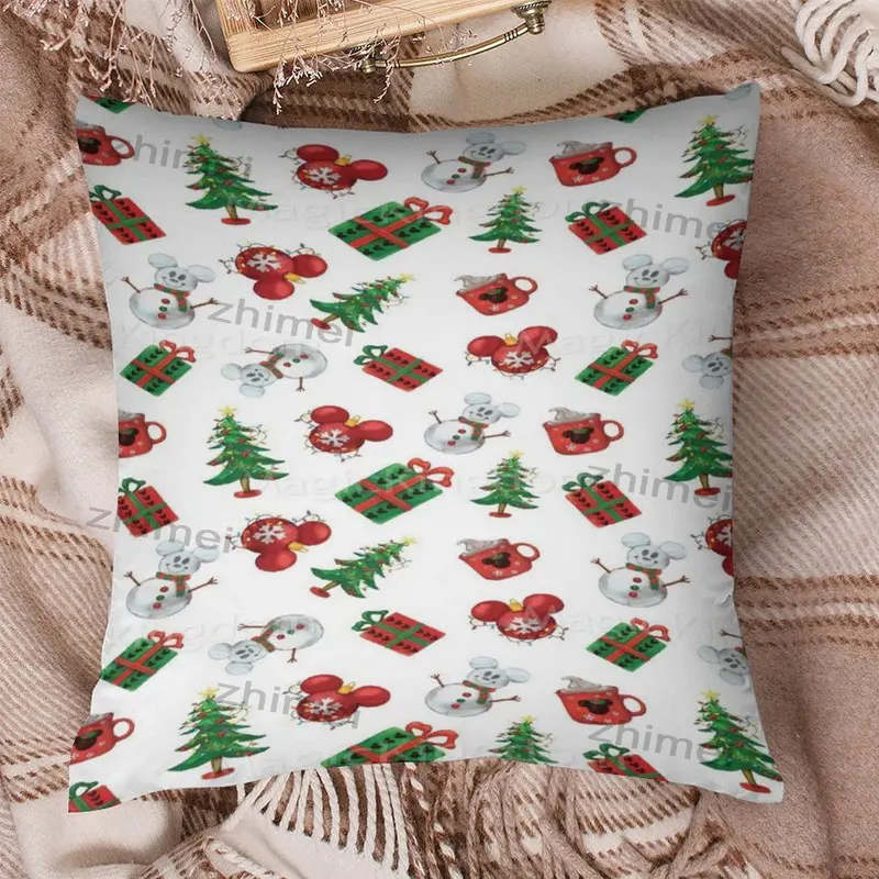 custom 3d printed cartoon anime xmas throw pillow case and cushions covers christmas decorative bamboo cotton pillow cover
