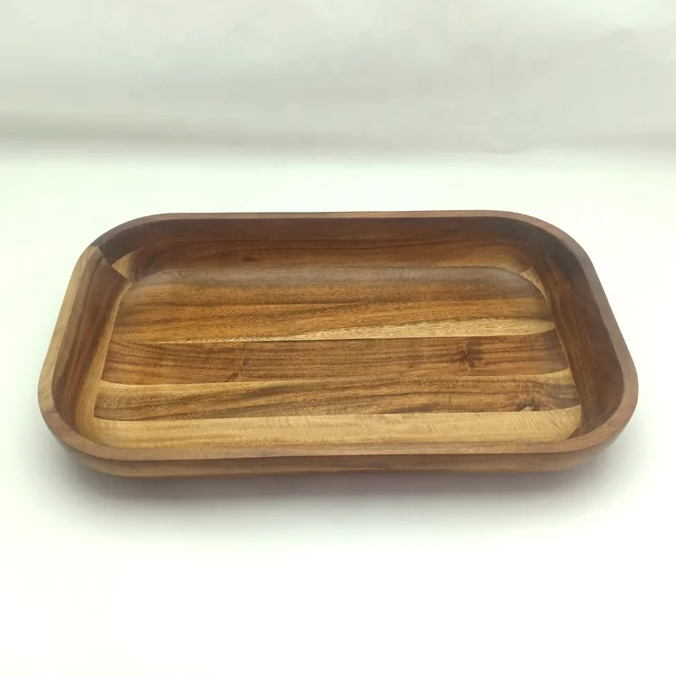 Rustic Serving Platter Wooden Shallow Dishes Oval Shaped Wood Plates Wooden Serving Trays