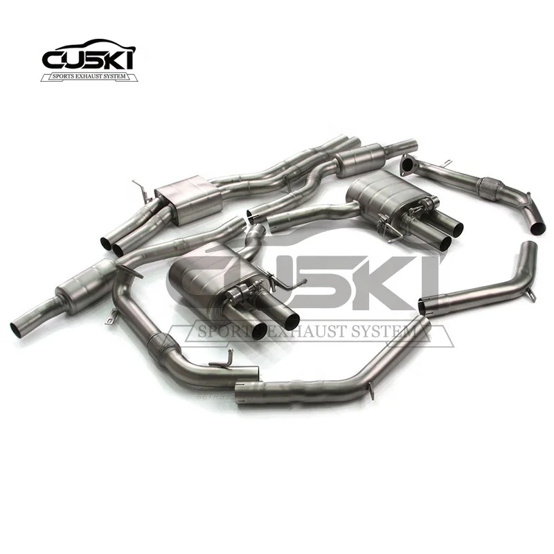 Выхлопная труба Catback высокого качества для Audi S4/S5 B9 2019-2023 выхлопной трубы глушителя из нержавеющей стали системы автомобиля