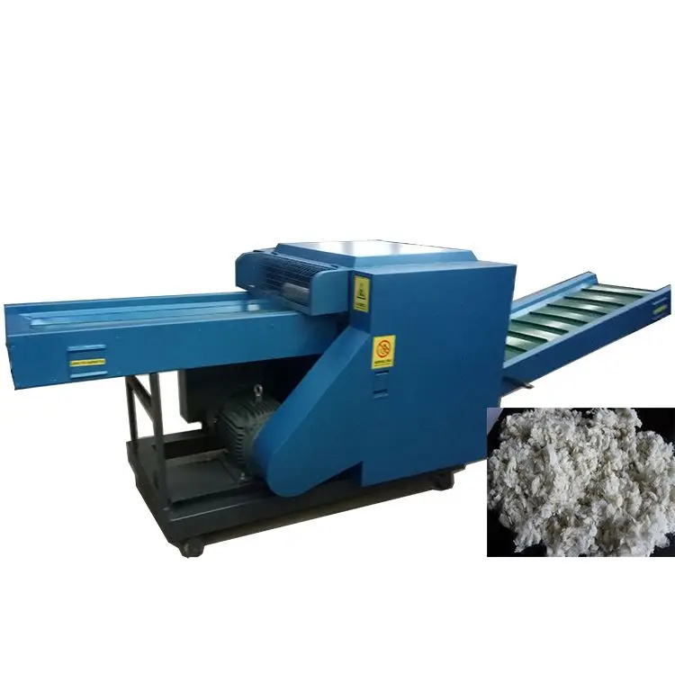 Direct factory  waste clothes textile recycle rag tearing machine
