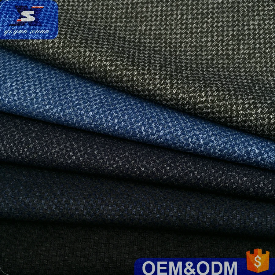 Весна-лето, полиэстер, вискоза, маленькая квадратная жаккардовая ткань, мужские костюмные куртки, ткани, поставщик высококачественной костюмной ткани