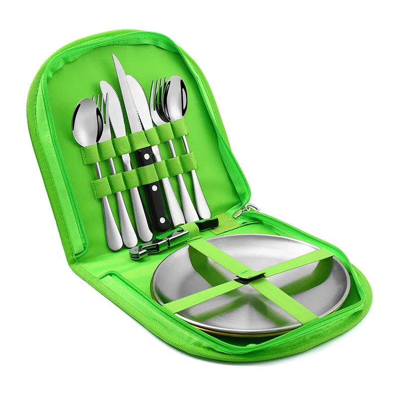 2025 Hot NEW picnic cutlery outdoor portable travel flatware spoon fork knife BBQ kitchen tools camping dinnerware set