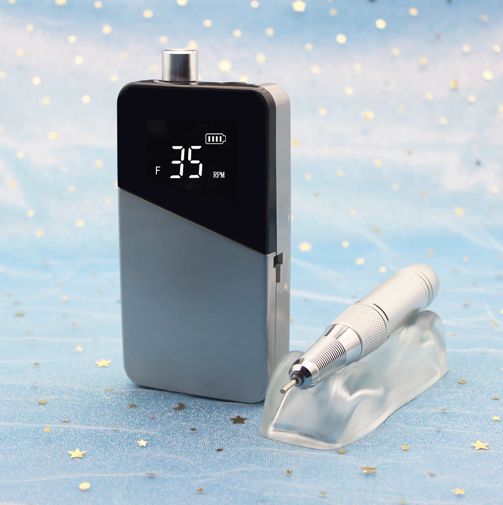 
2021 TikTok OEM Logo High Quality Professional portable mobile nail drill rechargeable cordless efile electric nail file machine 