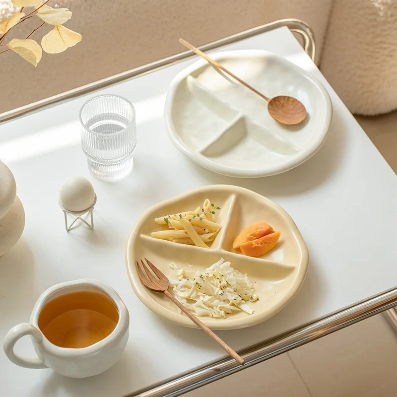 Ins style large capacity breakfast milk oat cup handmade ceramic irregular shape mug pottery