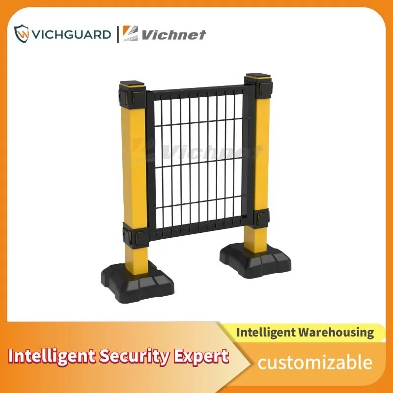 Vichnet Customizable Industrial Machine Guarding Safety Fence China Factory Isolation Fence Steel Wood Frame 4mm Wire Security