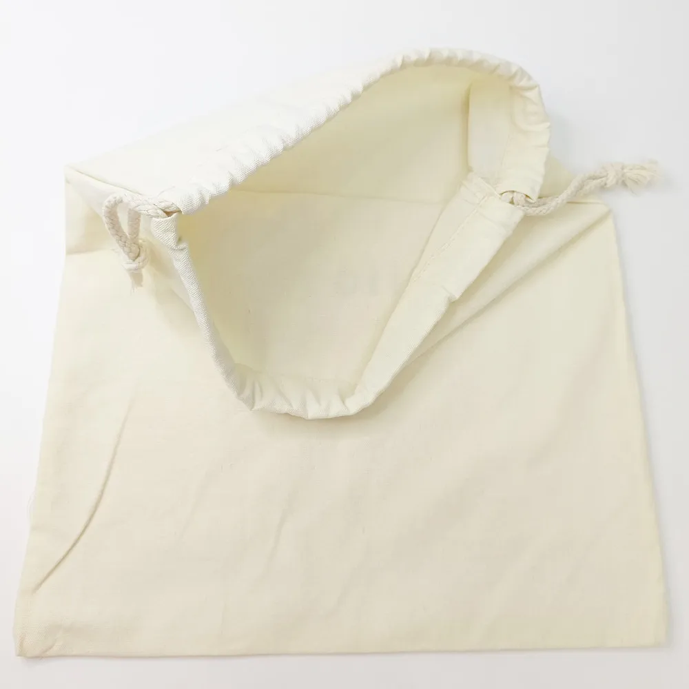 Custom Printed Logo Cotton Canvas with Drawstring Shopping Tote Pouch for Muslin Storage Handbags Clothes Books Shoes Dust Bags