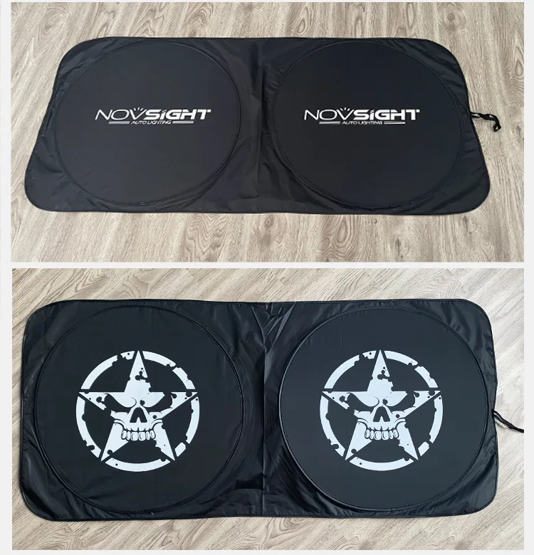 Factory custom LOGO gift car accessories foldable retractable protection Front car Windshield Sun Shade uv rays