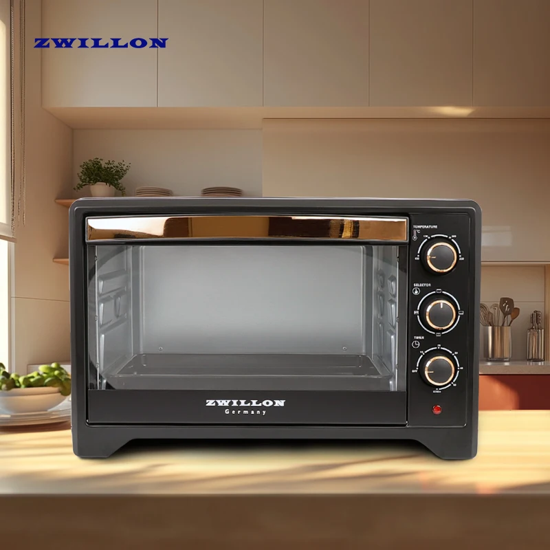 Oven electric machine with tray for baking toaster bread pizza baked cake potato conventional home kitchen free standing oven