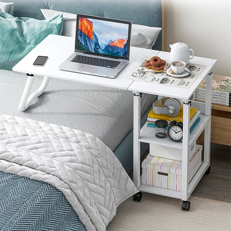 
Adjustable Storage Table Laptop Stand Cheap Bedside Table For Desk With Wheels 