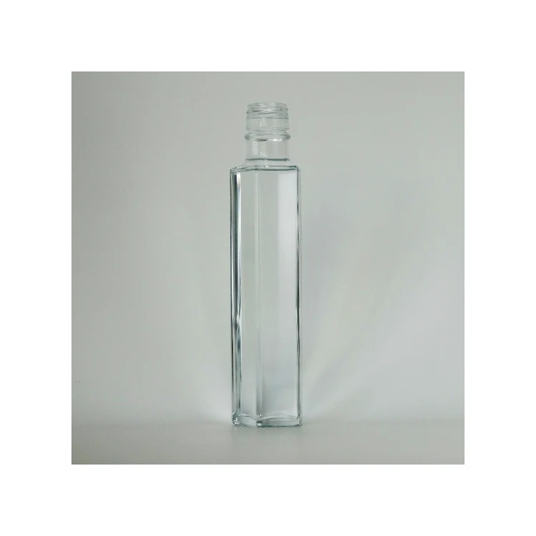 Wholesale stylish shape 200ml 300ml small glass bottles for olive oil