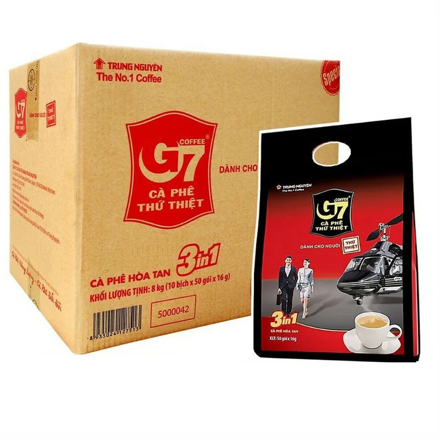 Оптовая продажа G7 3 в 1 растворимый молочный кофе 50 пакетиков Trung Nguyen ARABICA Coffee