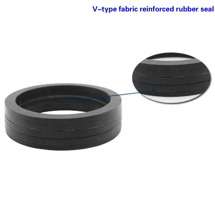 Wearing Hydraulic Cotton Reinforced Rubber Seal Oil Seal with High Pressure Resistance V-type seal