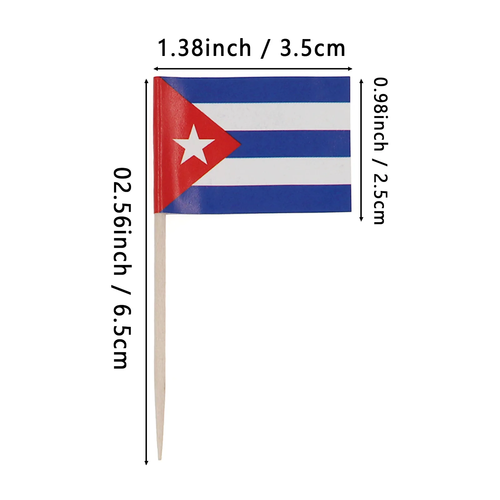 custom Cuban flag toothpick flag