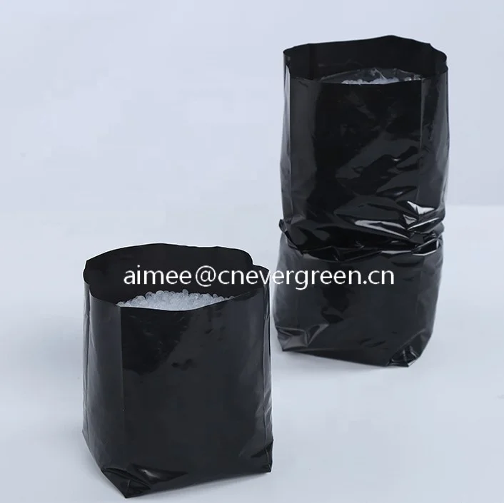 Черные пластиковые пакеты для рассады, горшок для растений