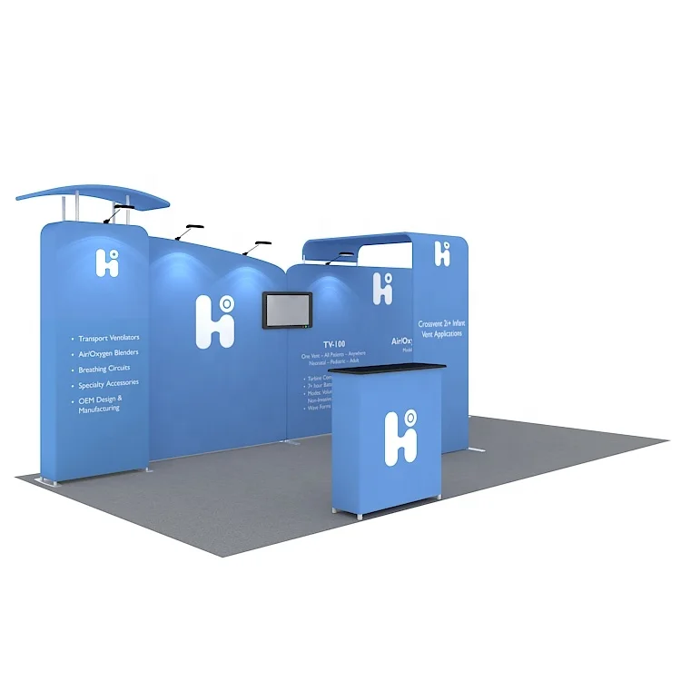 Съемная алюминиевая сублимационная печать стенд для выставки 10x20