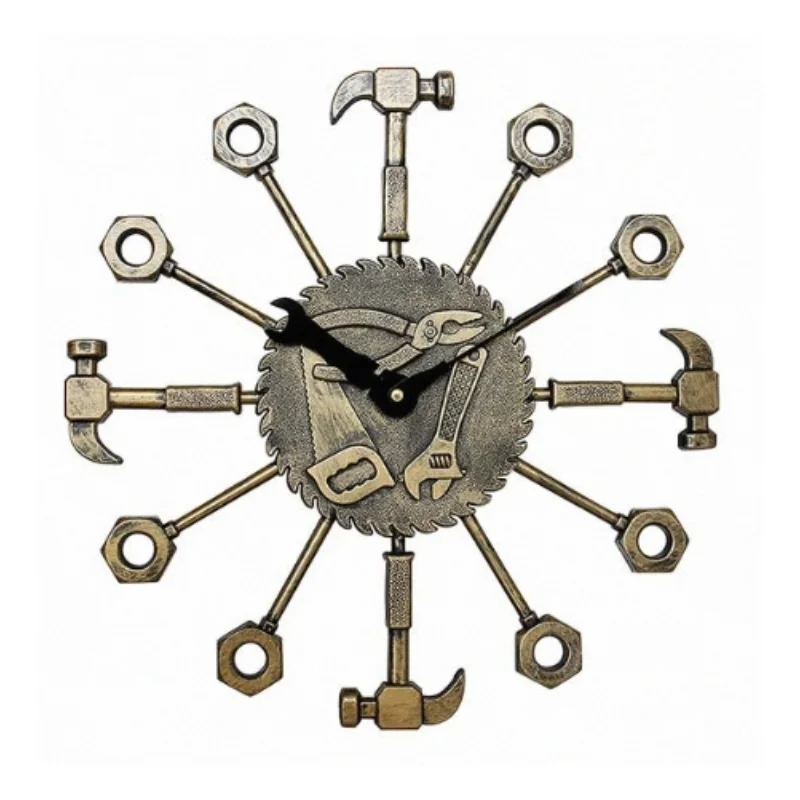 New Creative Modern Design Wrench Shape Personalized Decorative Wall Clock Large Wall Clock