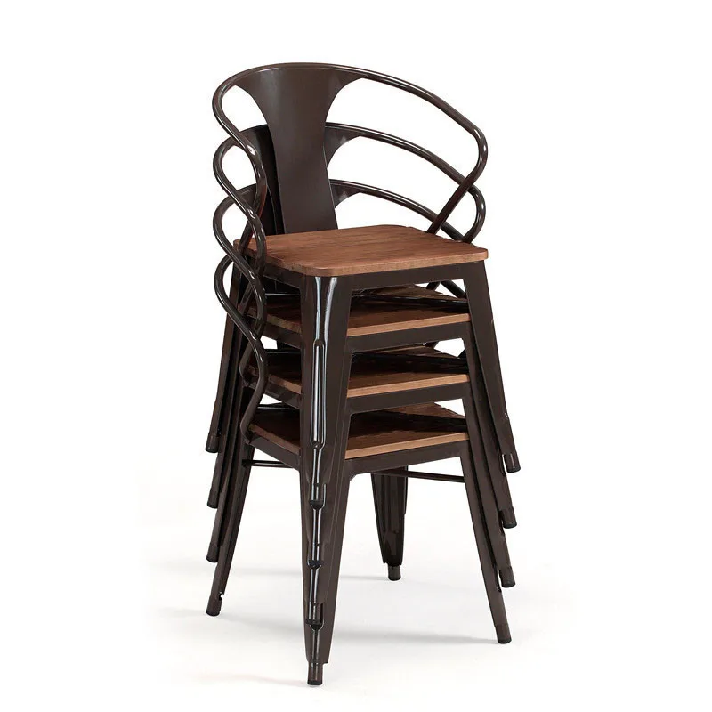 Роскошный обеденный стул в скандинавском стиле, коммерческий металлический деревянный стул, современная мебель для ресторана, кафе, стул
