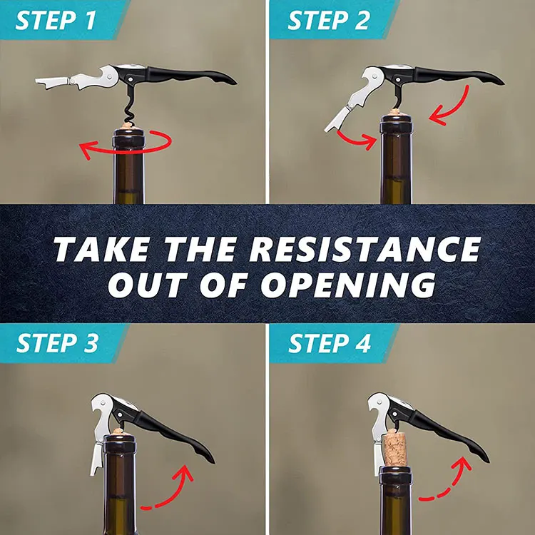 Многоцветный Классический штопор для официанта винный ключ двойной с петлей бутылок вина пива ресторана бара