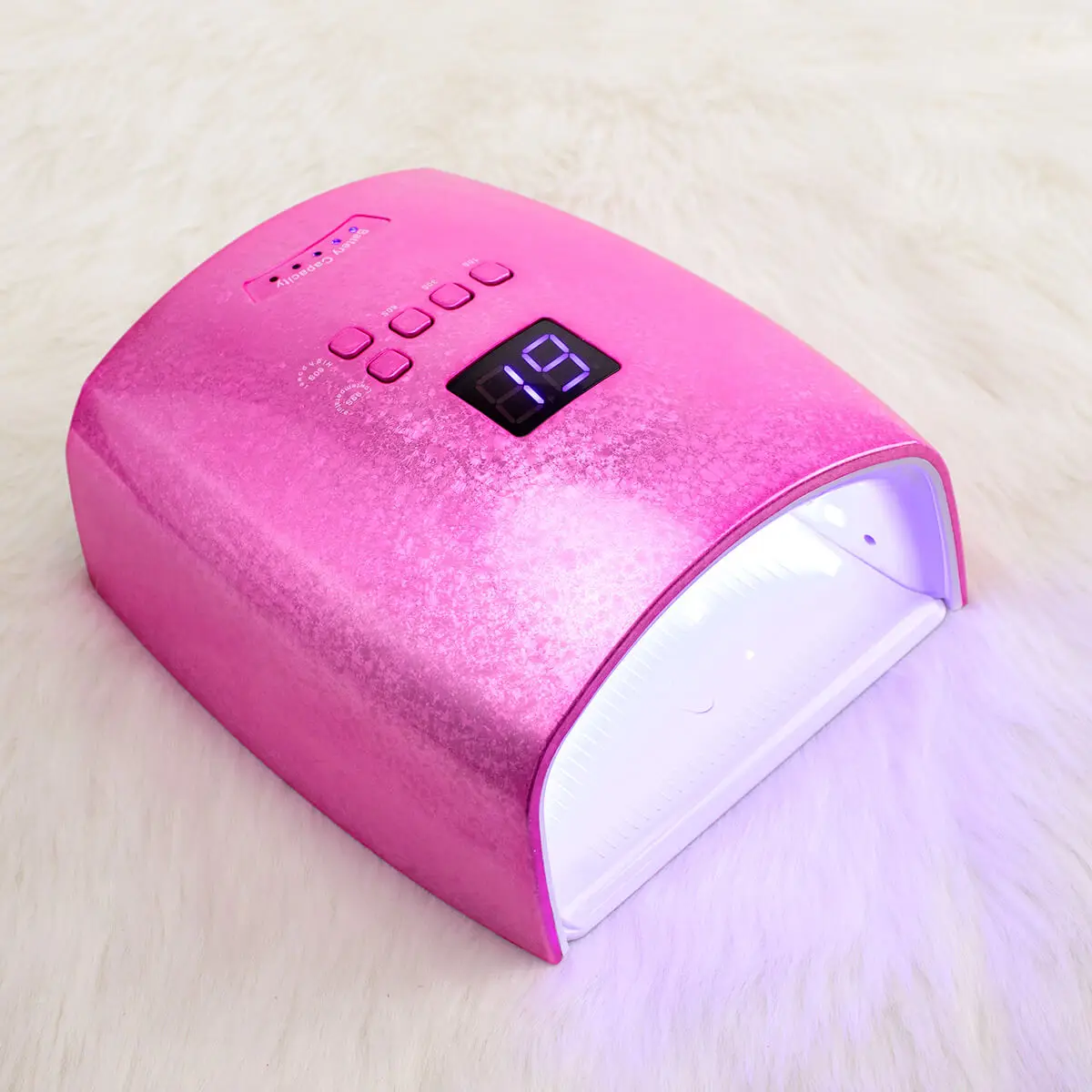 Newest Professional Magic Ice Flowers Colorful Cordless And Rechargeable 48W RED Light UV LED Nail Lamp Gel Nail Polish Dryer