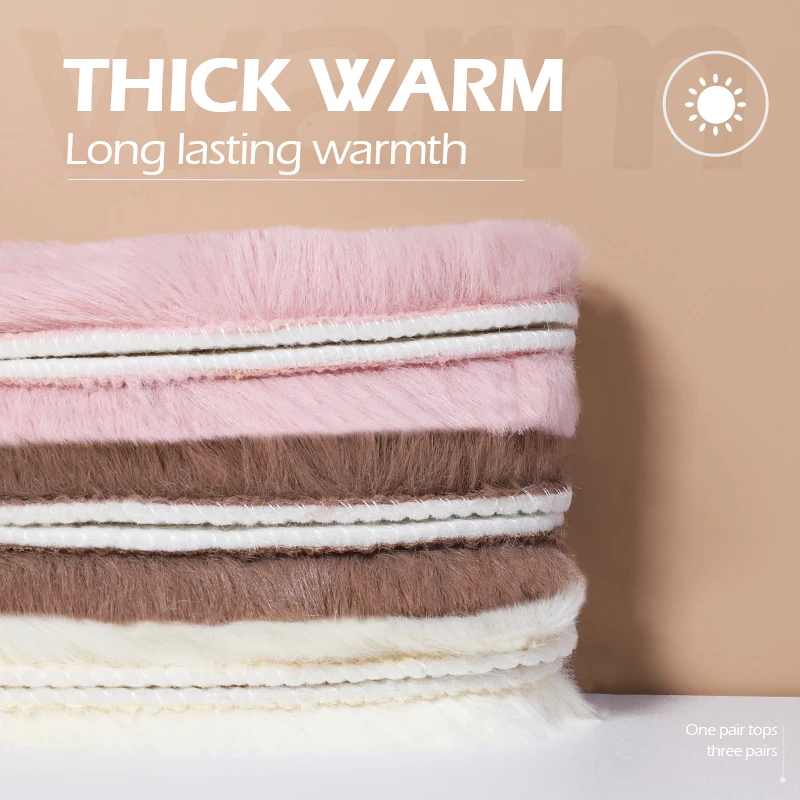 Fur Heated Warm Thermal Insoles Thicken Soft Breathable Winter Sport Shoes Insoles Insert Unisex Boots Insoles