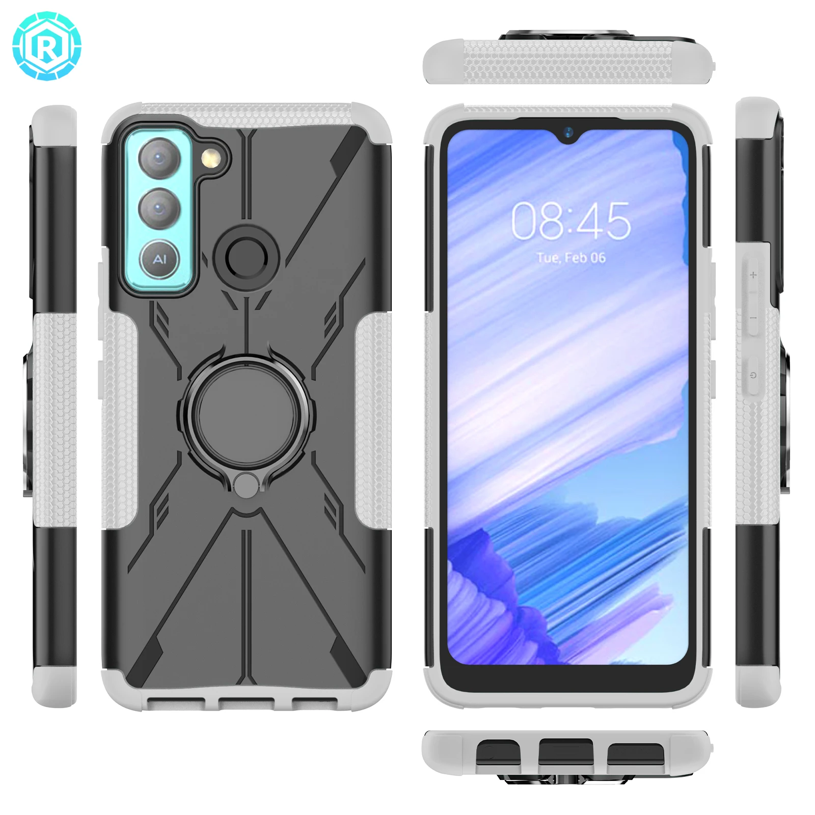 Hot Sale 2 in 1 TPU PC High Protection Shockproof Phone Case For TECNO POP 5 Lite With Kickstand