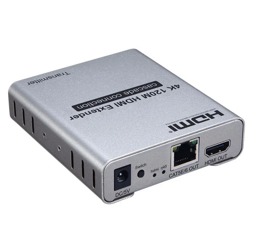4K HDTV-удлинитель 120 м каскадное соединение через Cat5e/6 CAT6 RJ45 Ethernet Lan сетевая карта кабельный передатчик приемник TX RX W/ IR