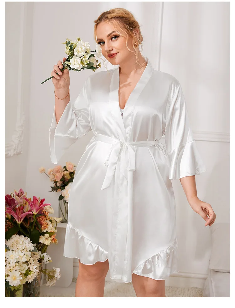 Wholesale Pajama Night Gown Sexy Nighty For Honeymoon Luxury Robes 3X 4X 5XL Plus Size Lingerie