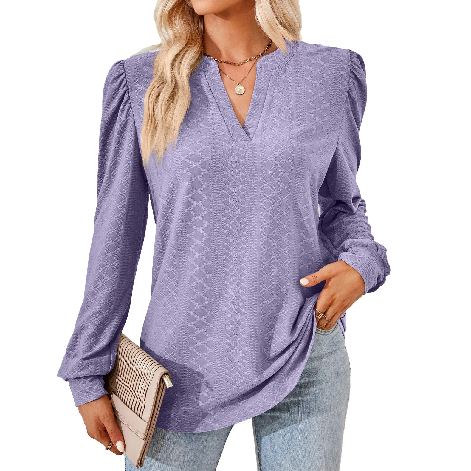 Spring Fall 2024 women clothes High quality manufacture  cheap ladies fashion Blouse tops blouse women