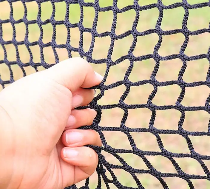 Polyester Black Green Red White square mesh knotless safety net Cargo Net Knotless Net